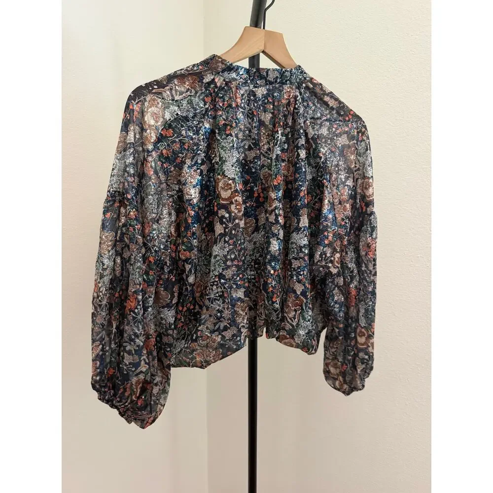 New Kourt floral long sleeve blouse size small - Picture 6 of 6